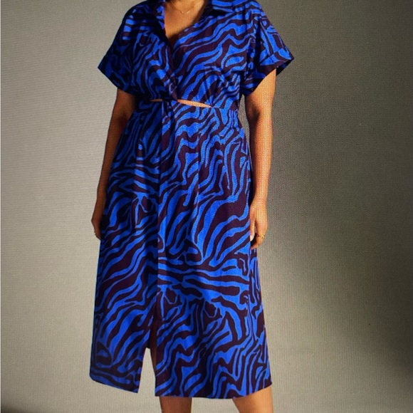 Beautiful by Anthropologie twist-waist midi slip-on shirtdress! - Picture 5 of 7